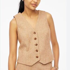 J. Crew Tan Wool Blend Tailored Vest